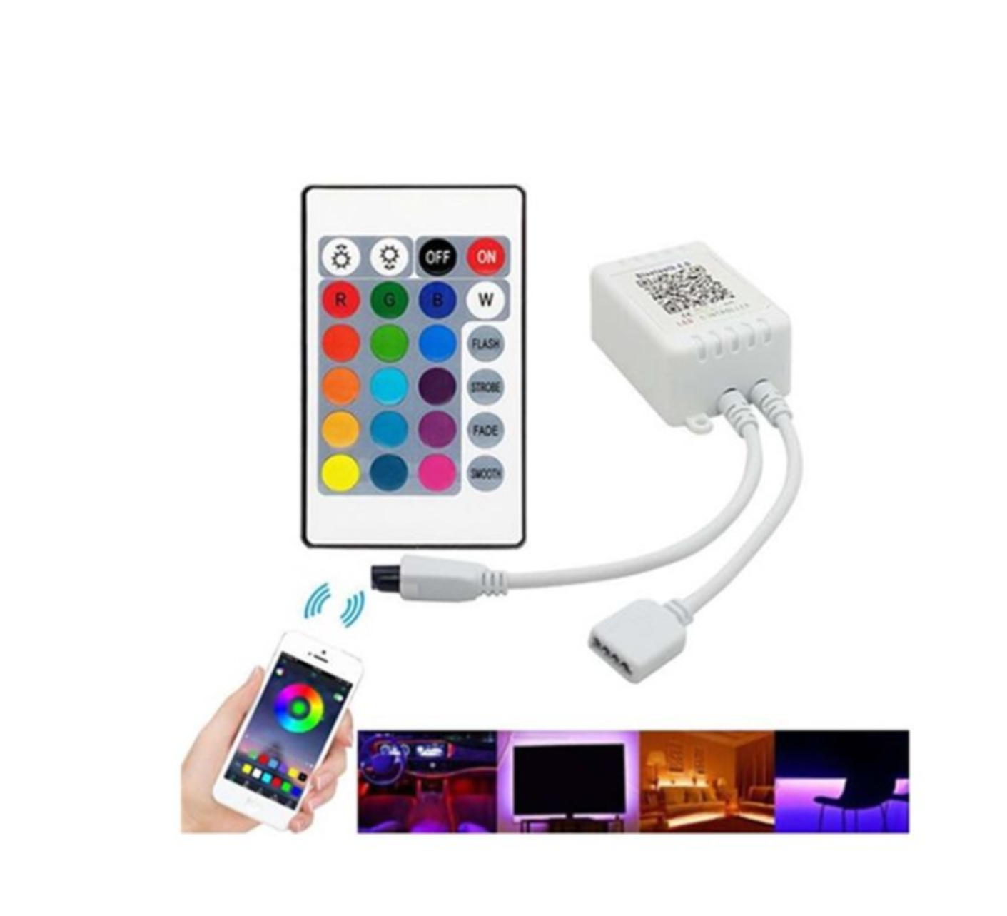 Smart Led 5m 5050RGB Led Strip Light with Remote and APP Control