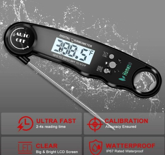 Premium Instant Read Digital Folding Meat Thermometer