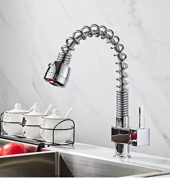 Angle Adjustable, Pullout Hose, 2 Way of Water Outlet Mode Faucet