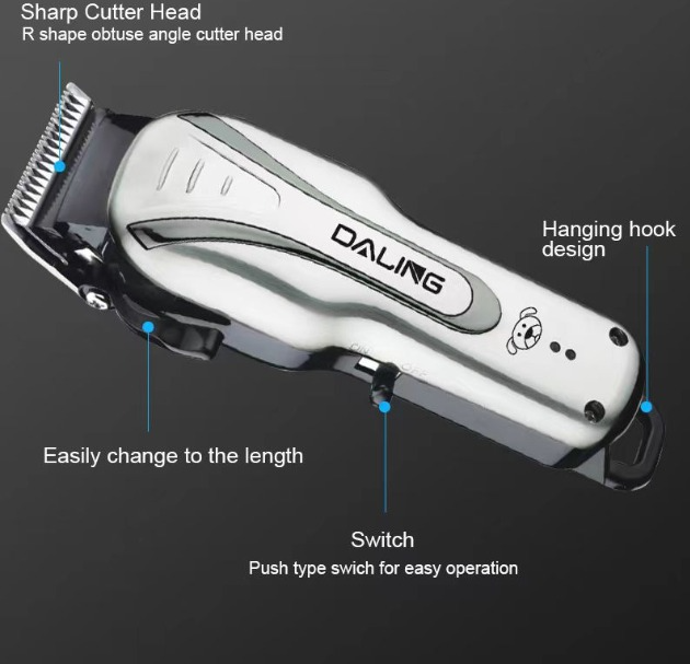 DALING 8 IN 1Pets Hair Trimmer Clipper Rechargeable