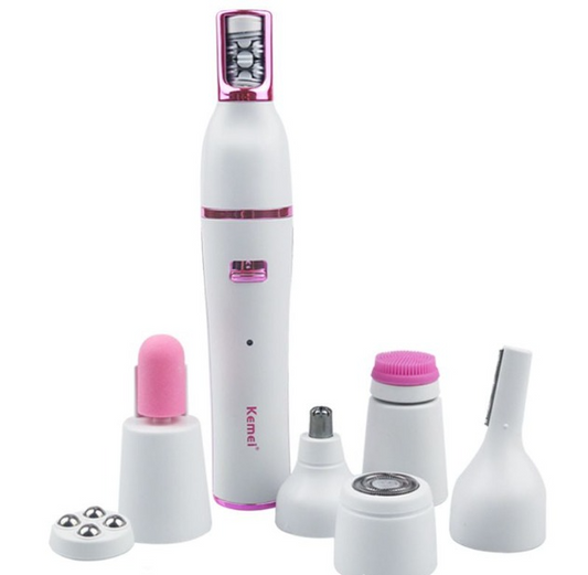 Kemei 7 in 1 Facial Massager Cleansing Epilator Set